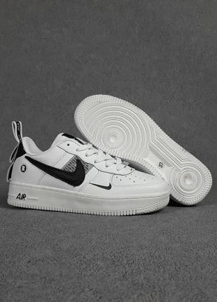 👟nike air force 1 lv8 (белые с чёрным)3 фото