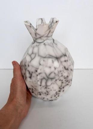 Керамічне прикраса у вигляді граната. керамічна геометрична ваза. скульптура ар-деко для будинку6 фото