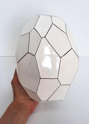 Біла керамічна ваза, 27 сантим. сучасний інтер'єр. ваза для квітів2 фото
