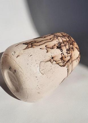 Керамическая ваза/ ваза раку белая с конским волосом/ интерьерный декор9 фото