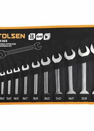 Набір ключів ріжкових у чохлі 12 шт (6-32 мм) tolsen 15892