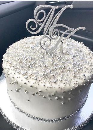 Топпер на торт свадебный1 фото