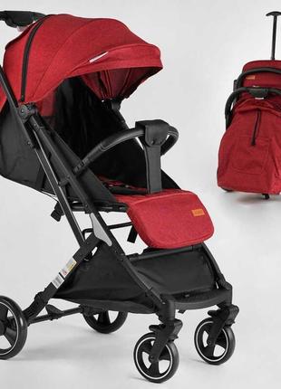 Візок прогулянковий дитячий "joy" comfort l-52304 (1) колір червоний, рама сталь з алюмінієм, футкавер,