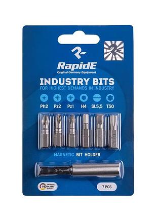 Набір біт із тримачем rapide (ph2, pz2, pz1, h4, sl5.5, t30 + ...