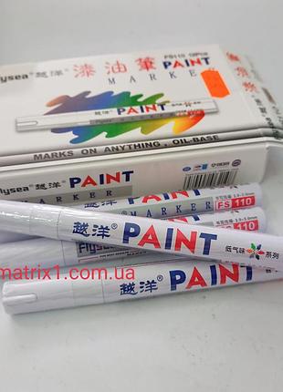 Стійкий незмивний маркер на олійній основі, білий (підходить д...