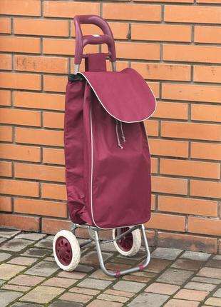 Велика господарська тачка кравчучка з сумкою візок метало каркас 98 см1 фото