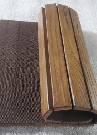 Дерев'яна накладка, столик, килимок на підлокітник дивана. дерев'яний килимок на столик.2 фото