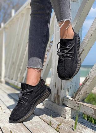 👟adidas yeezy boost 350 v2 (чёрные)8 фото