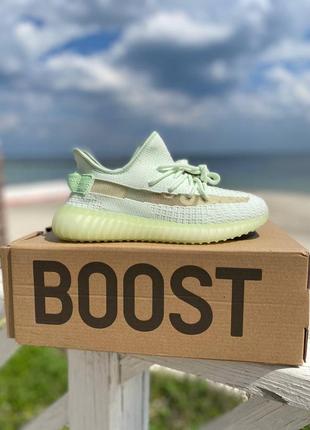 👟adidas yeezy boost 350 v2 (салатовые)8 фото