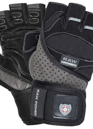 Перчатки для фитнеса и тяжелой атлетики power system ps-2850 raw power black/grey m1 фото