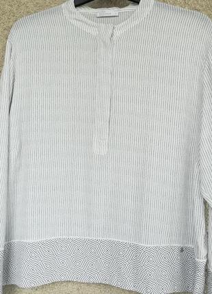 Блуза на длинный рукав вискозно-шелковая