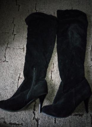 Оксамитові чоботи ботфорти