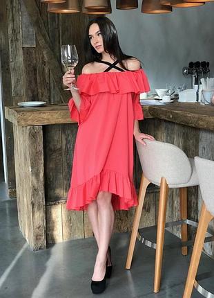 Сарафан коралловый для отпуска акция2 фото
