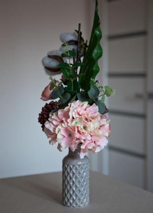 Інтер'єрний букет штучних квітів3 фото