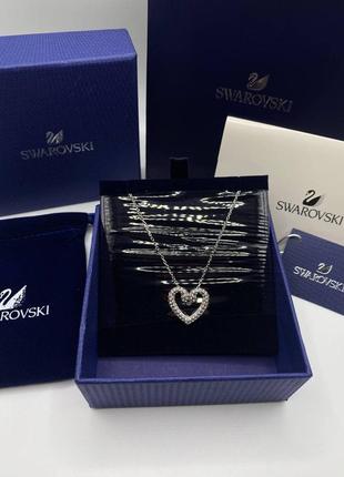 Swarovski підвіска лебіді у формі серця