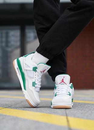 Nike air jordan 4 retro sb green2 фото