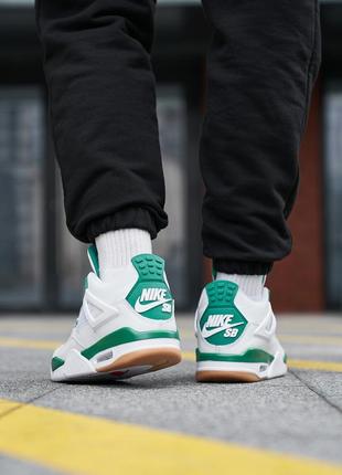 Nike air jordan 4 retro sb green8 фото