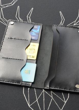 Мужской бумажник, кошелек с отделом для карт, гаманець из натуральной кожи2 фото