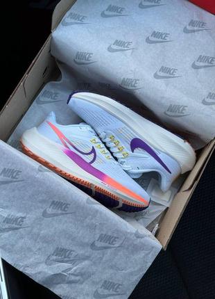 Женские кроссовки nike air zoom white purple orange, найк айр зум8 фото