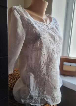 Lina tomei 100%лён блуза женская4 фото