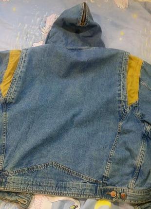 Куртка big star, капюшон, джинс, синій,р.48,оргінал, підкладка, о5 фото