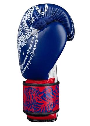 Боксерские перчатки phantom muay thai blue 12 унций (капа в подарок)3 фото