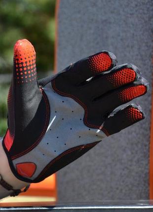 Рукавички для фітнесу madmax mxg-101 x gloves black/grey/red s6 фото