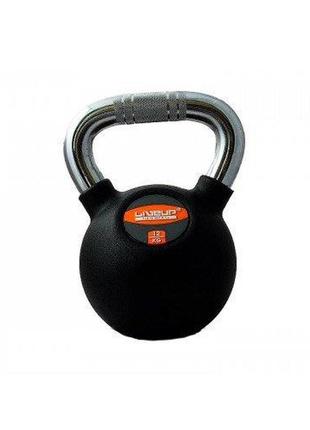 Гиря rubber kettel dumbell чорний 12кг (ls2044-12)1 фото