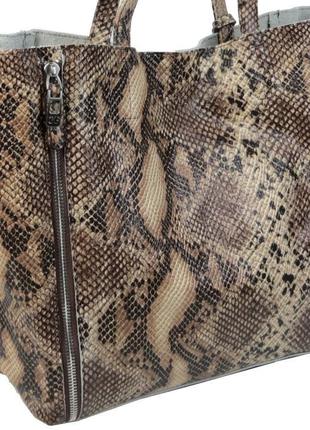 Жіноча шкіряна сумка під рептилію giorgio ferretti m31399m97 к...7 фото