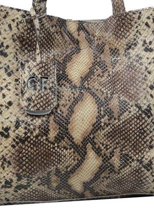 Жіноча шкіряна сумка під рептилію giorgio ferretti m31399m97 к...8 фото