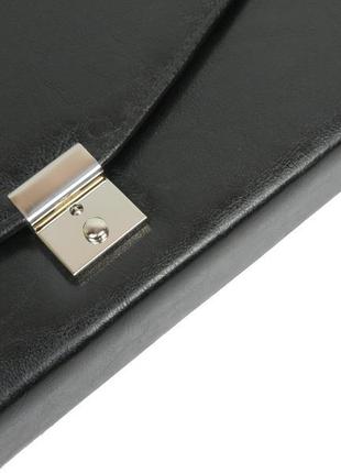 Ділова папка-портфель із еко шкіри jpb ak-08 чорна10 фото