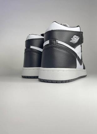 👟nike air jordan 1 retro (черно/белые)7 фото