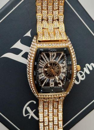 Наручные часы бренд miss gold black fashion watch mens hip hop full d3 фото
