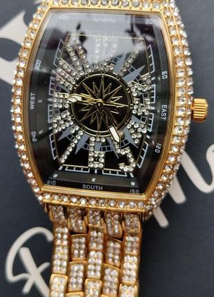 Наручные часы бренд miss gold black fashion watch mens hip hop full d5 фото