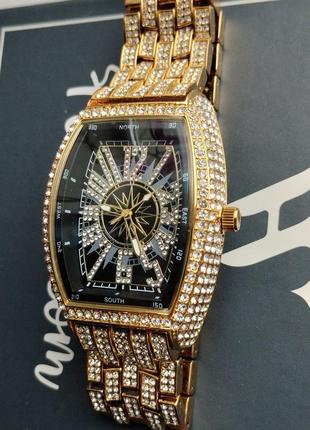Наручные часы бренд miss gold black fashion watch mens hip hop full d4 фото