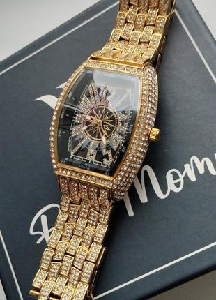 Наручные часы бренд miss gold black fashion watch mens hip hop full d1 фото