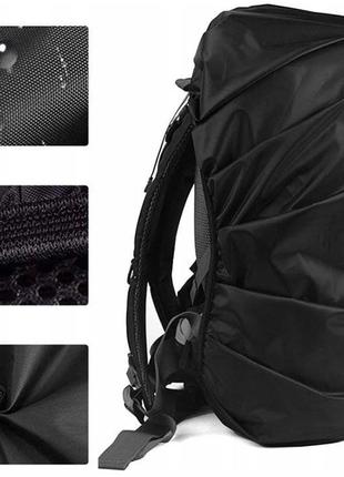 Чохол-дощовик для рюкзака nela-style raincover до 60l чорний6 фото