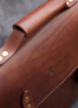 Brown briefcase. чоловічий шкіряний портфель4 фото