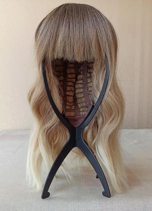Коротка нова перука, блонд, каре, з чубчиком, термостійка, парик