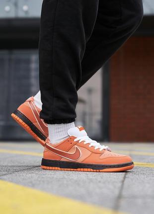 Nike sb dunk low orange lobster5 фото