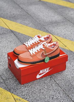 Nike sb dunk low orange lobster1 фото