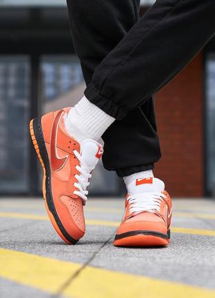 Nike sb dunk low orange lobster7 фото