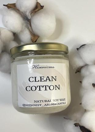 Cоевая ароматическая свеча clean cotton