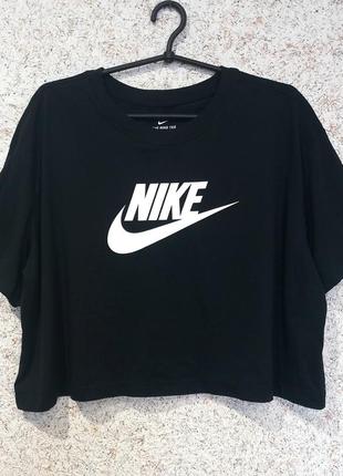 Топ футболка черная nike 100% коттон