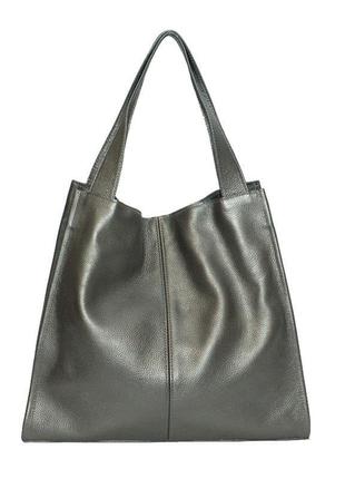 Женская кожаная сумка 12 никель3 фото