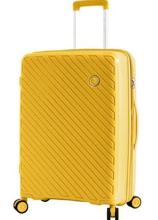 Велика валіза з поліпропілену snowball 20703 жовта