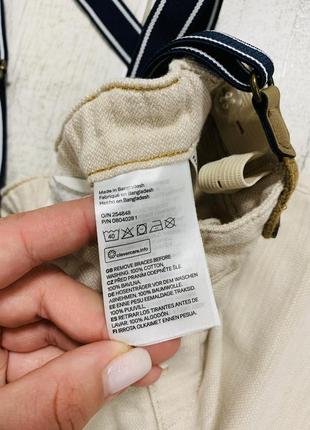 Брендовые стильные шорты на подтяжках от h&amp;m на мальчика 3-4 года6 фото