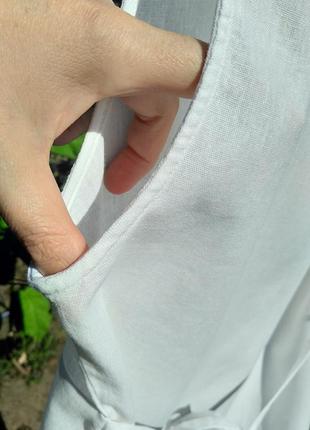 Красивая льняная блуза с вышивкой f&amp;f (лен, вискоза)4 фото