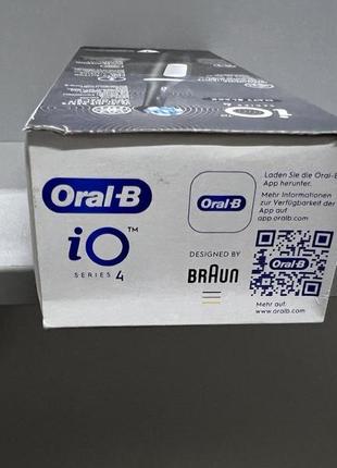 Oral-b io 4 matt black электрическая зубная щетка новая!!!5 фото