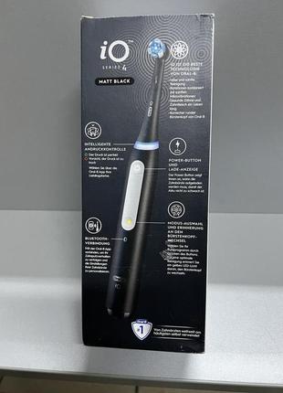 Oral-b io 4 matt black электрическая зубная щетка новая!!!2 фото